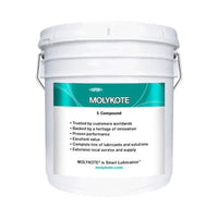 MOLYKOTE® 5 Compound 8lb pail, industrial-grade silicone compound for electrical insulation and sealing.