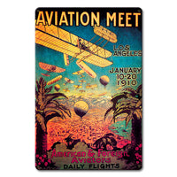 1910 Aviation Meet LA Metal Sign