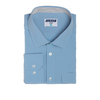 Flight - Blue "Flight Shirt" Pilot Uniform Shirt With Eyelets, Folded