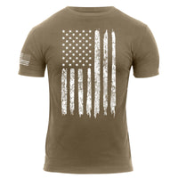 Distressed US Flag Athletic Fit T-Shirt