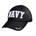 Navy Mesh Back Tactical Cap - Black