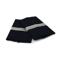 Navy Standard Epaulets - Nylon Silver - 1 Stripe