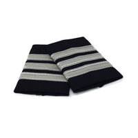 Navy Standard Epaulets - Nylon Silver - 3 Stripe