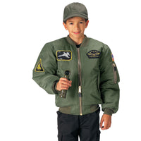 Kids Flight Jacket With Patches