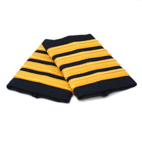 Navy Standard Epaulets - Nylon Gold - 4 Stripe