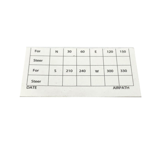 Airpath - Compass Deviation Card | C23-807