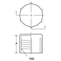 CD Series - Threaded Plastic Caps For Flared JIC Fittings