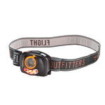 Front view of the Flight Outfitters Horizon Headlamp, showcasing its dual-button controls and sleek design.