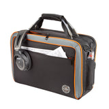 Front view of the Flight Outfitters Lift XL Flight Bag with the front compartment open, displaying organized storage.