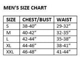 Size chart for the Flight Outfitters Men’s Fairbanks Fleece, detailing dimensions for a perfect fit.