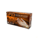 AMMEX - GPX3 Ambidextrous Disposable Clear Vinyl Gloves, 100/Box