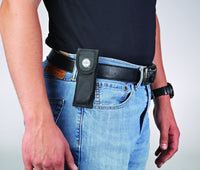 Close-up of the Flight Outfitters Pilot Survival Knife’s belt clip for convenient carrying.
