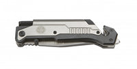 Compact view of the Flight Outfitters Pilot Survival Knife in its closed position for safe storage.