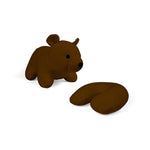 Kikkerland - Brown Bear Zip & Flip Travel Pillow | NKKR019-BRN