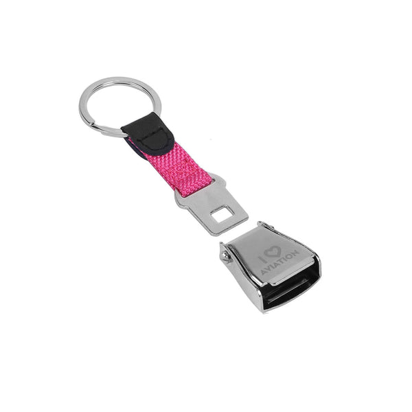 'I Love Aviation'' Novelty Seatbelt Keychain