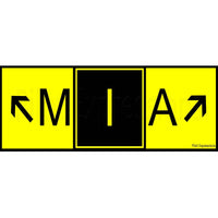 Pilot Expressions - Sticker Miami Taxiway Sign (Mia) | NPEX300-MIA