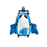 Blue Airplane Rolling Backpack | NPSH290