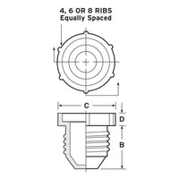 PD Series - Threaded Plastic Plugs For Flared JIC Fittings