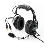 Rugged Air - RA454 Black General Aviation Stereo Pilot Headset