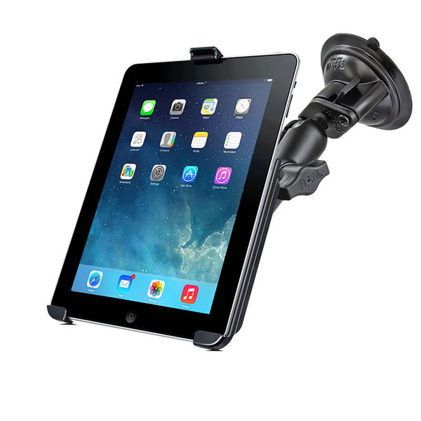 Ram - Single Suction Cup  Double Socket Medium (3.69) Ipad 2-4 Ez-Roll'R™ | RAM-B-166-AP15U