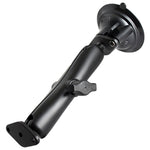 Ram - Twist Lock Suction Cup Mount With Long Double Socket Arm And Diamond Adapter | RAM-B-166U-C