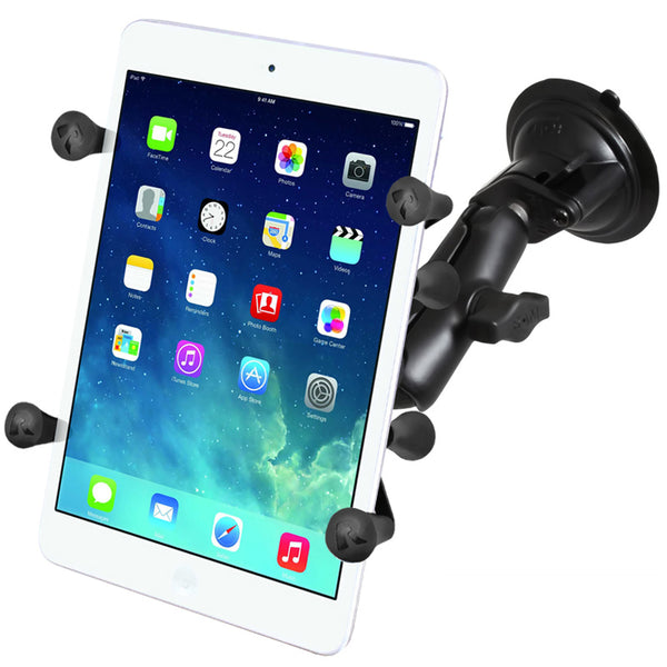 Ram - Twist Lock Suction Cup Mount With Universal X-Grip II Holder 7" Tablets | RAM-B-166-UN8U