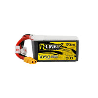 Tattu - 1050mAh 22.2V 120C 6S1P Full Size FPV Racing Quad battery with XT60 Plug