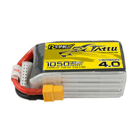 Tattu - 1050mAh 22.2V 130C 6S1P Full Size FPV Racing Quad battery with XT60 Plug