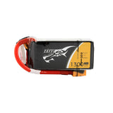 Tattu - 1300mAh 11.1V 75C 3S1P Full Size FPV Racing Quad battery with XT-60 Plug