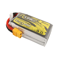 Tattu - 1300mAh 14.8V 120C 4S1P Full Size FPV Racing Quad battery with XT60 Plug