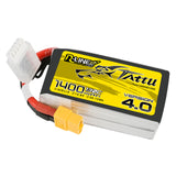 Tattu - 1400mAh 14.8V 130C 4S1P Full Size FPV Racing Quad battery with XT60 Plug