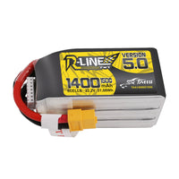 Tattu - 1400mAh 22.2V 150C 6S1P Full Size FPV Racing Quad battery with XT60 Plug