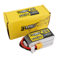 Tattu - 1400mAh 22.2V 150C 6S1P Full Size FPV Racing Quad battery with XT60 Plug