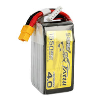 Tattu - 1550mAh 22.2V 130C 6S1P Full Size FPV Racing Quad battery with XT60 Plug