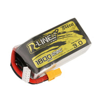 Tattu - 1800mAh 14.8V 120C 4S1P Full Size FPV Racing Quad battery with XT60 Plug