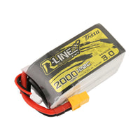 Tattu - 2000mAh 14.8V 120C 4S1P Full Size FPV Racing Quad battery with XT60 Plug