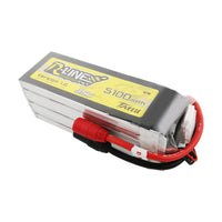 Tattu - 5100mAh 22.2V 95C 6S1P X-Class FPV Drone battery with AS150 Plug