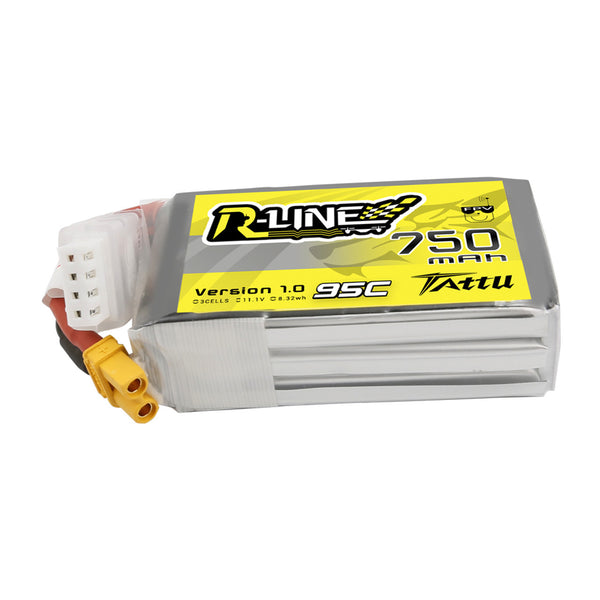 Tattu - 750mAh 11.1V 95C 3S1P Mini Quad FPV Battery with XT30 Plug