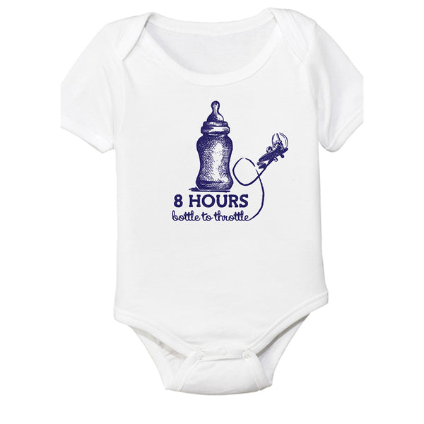 Luso Aviation - Baby Onesie, Bottle To Throttle, 12 MO.