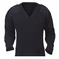 Aero Phoenix - V Crew Sweater, Acrylic, Jersey, Ribbed, BLK, XXL