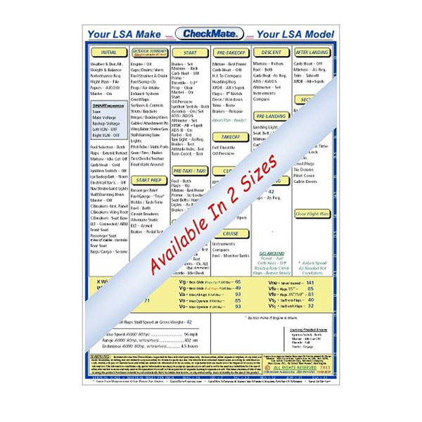 Checkmate - Evektor SportStar Plus Checklist