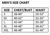 Size chart for the Flight Outfitters Men's Kodiak Jacket, providing detailed measurements for an accurate fit.