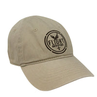 Side view of the Flight Outfitters Original Khaki Pilot Ball Cap, showcasing its sleek and classic design.