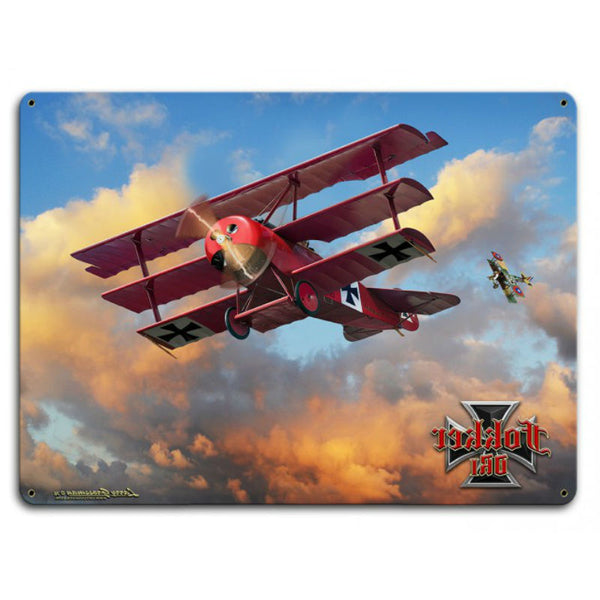 Vintage Signs - Fokker Tri-Plane 15in x 12in | LG744