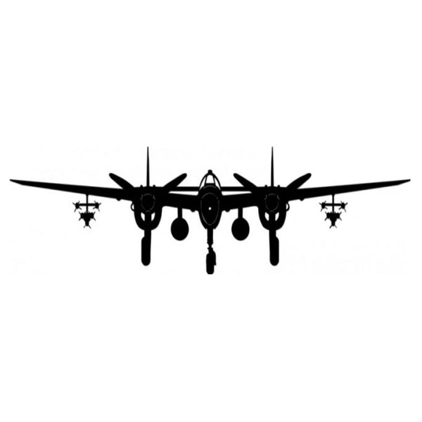 Vintage Signs - P-38 Lightning Plane 42in x 10in | PS382