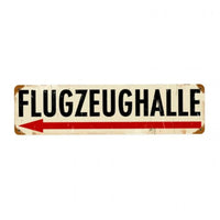 Vintage Signs - Flugzeughalle Left 20in x 5in | PTS464