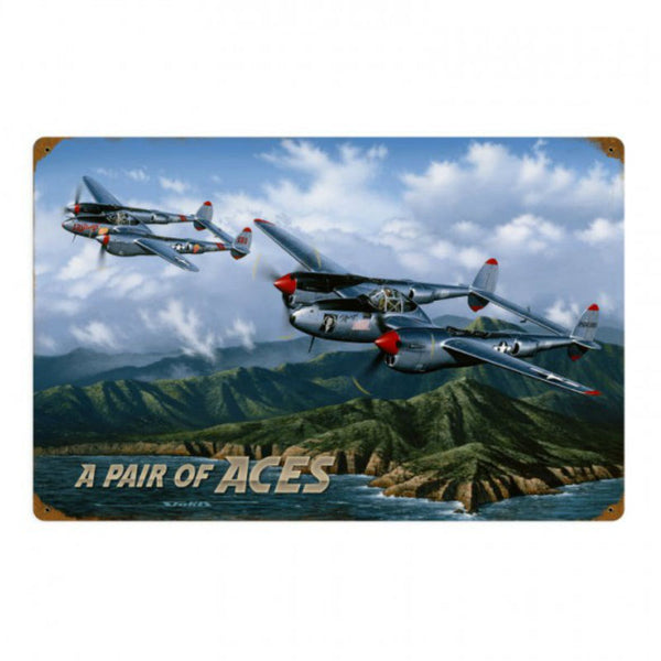 Vintage Signs - Pair Of Aces 24in x 16in | STK019